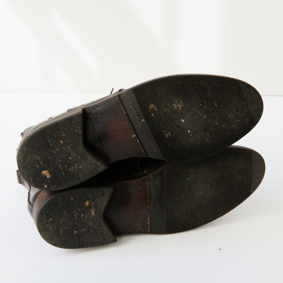 80s - SUSAN BENNIS - WARREN EDWARDS - Boots - Men\'s - 10 - BRN Crocodile